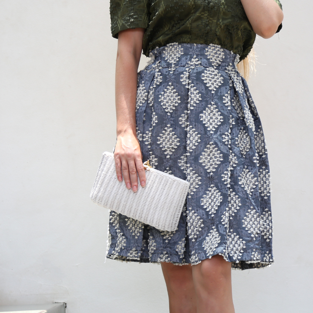 Sabrina high-waisted pleated skirt