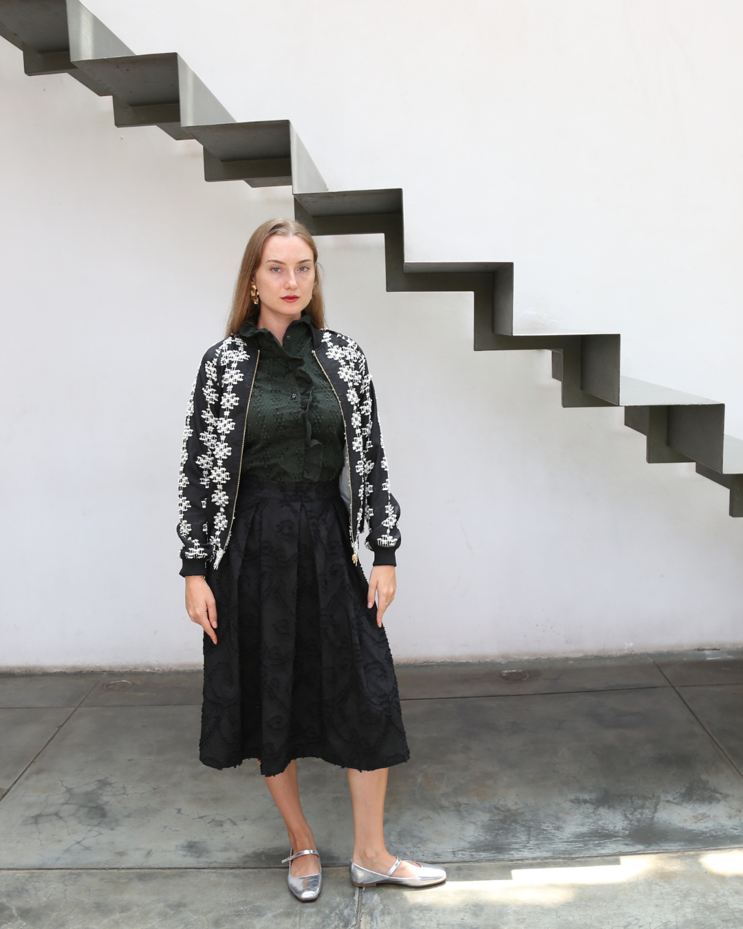 Ruping bomber jacket in tenun