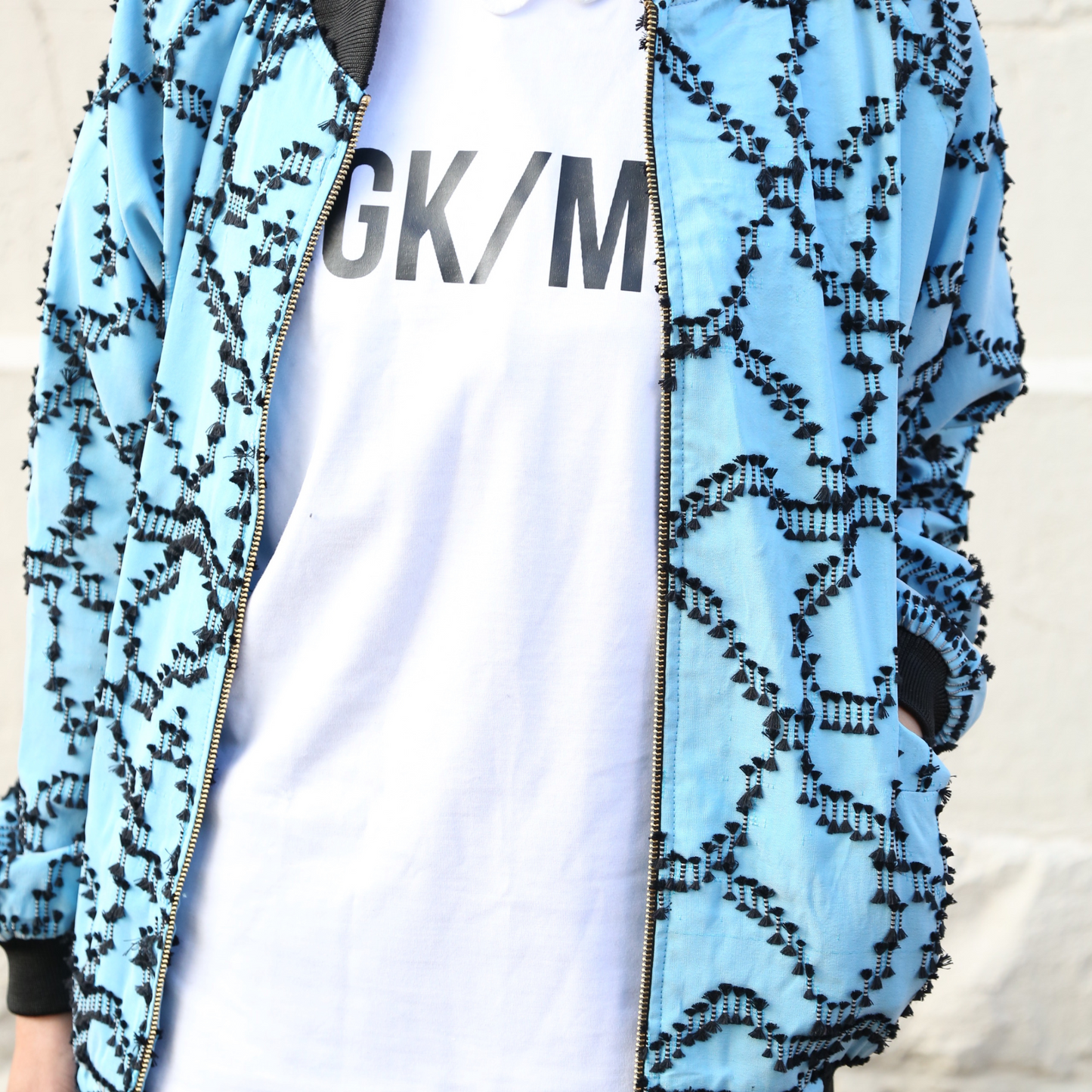 Ruping bomber jacket in tenun