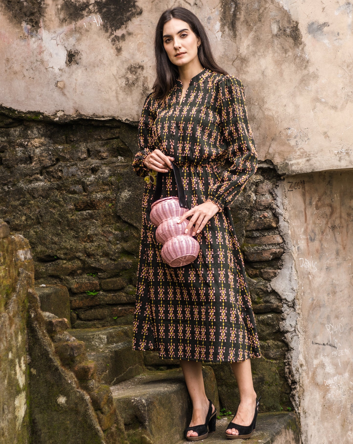 Sarah maxi dress in tenun