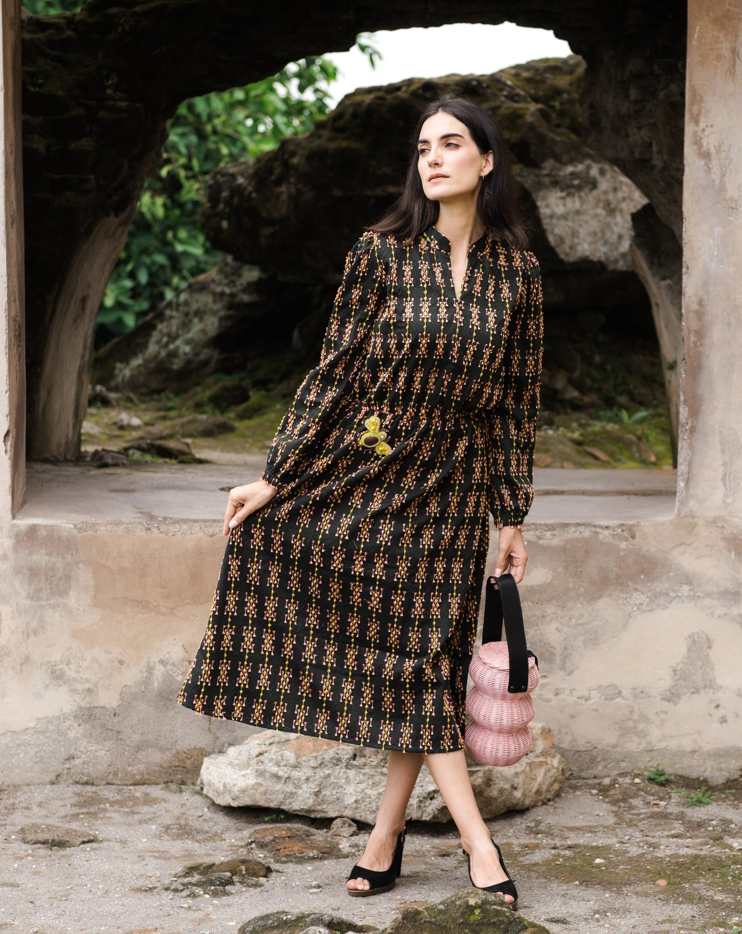Sarah maxi dress in tenun
