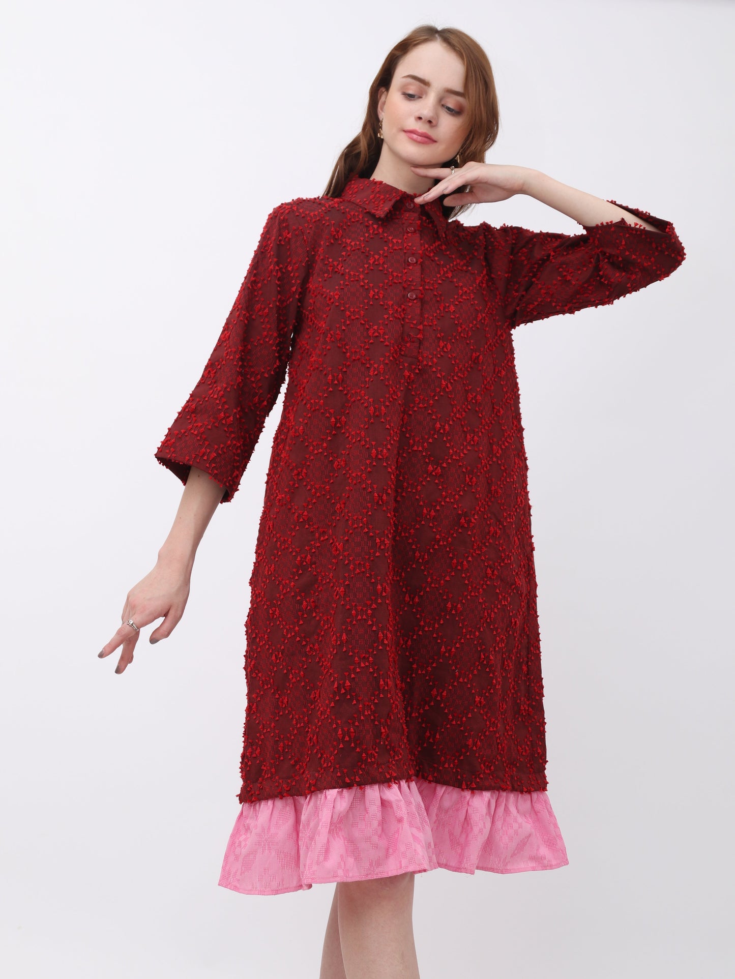 Luna shirt dress in tenun