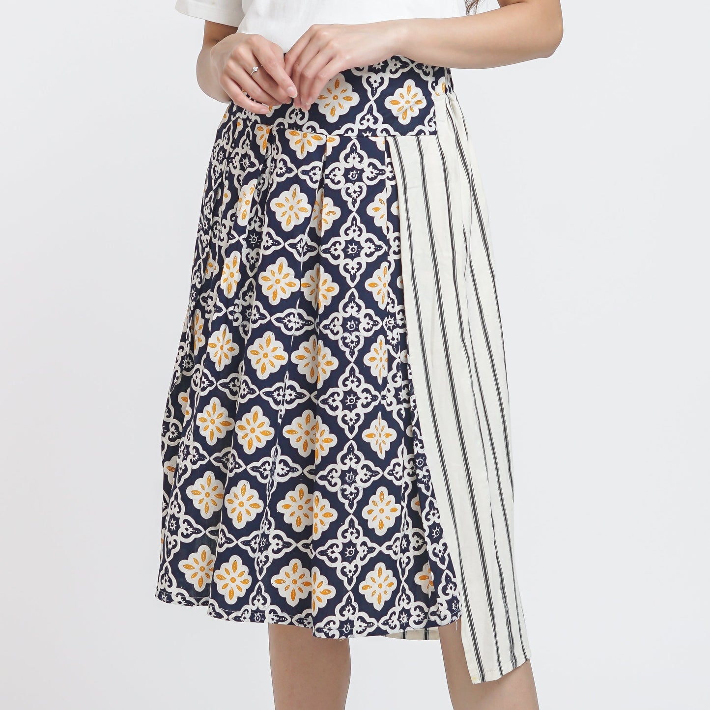 Kirana geometrical batik lurik skirt