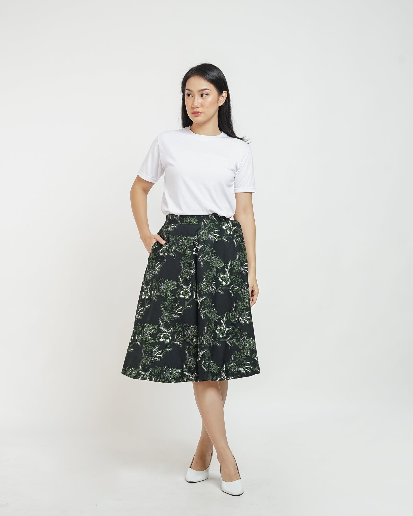 Jenifer batik A-line skirt