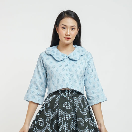 Gabrielle scalloped shirt