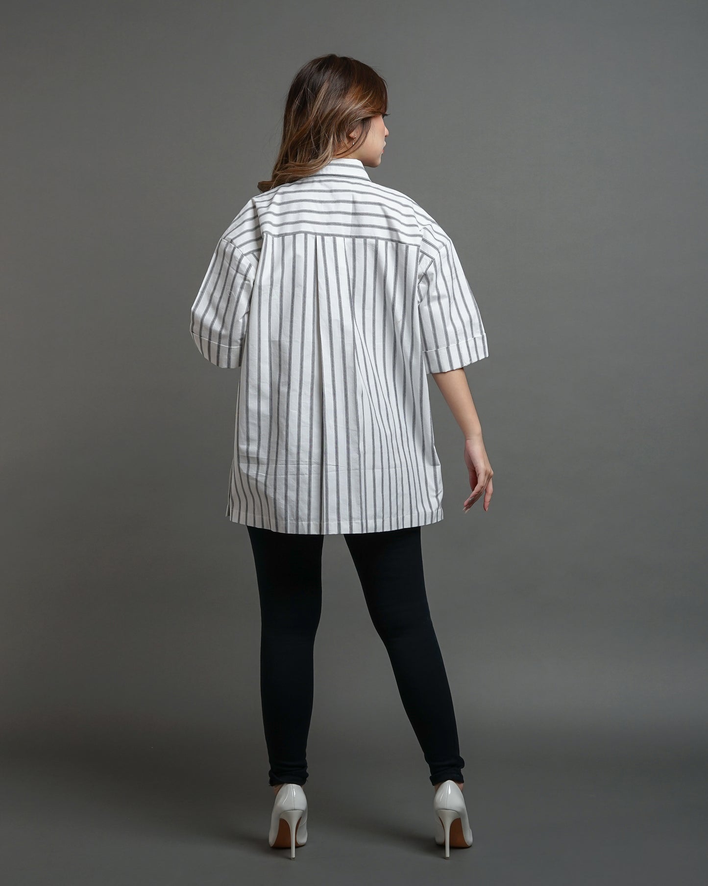 Sabita lurik oversized shirt