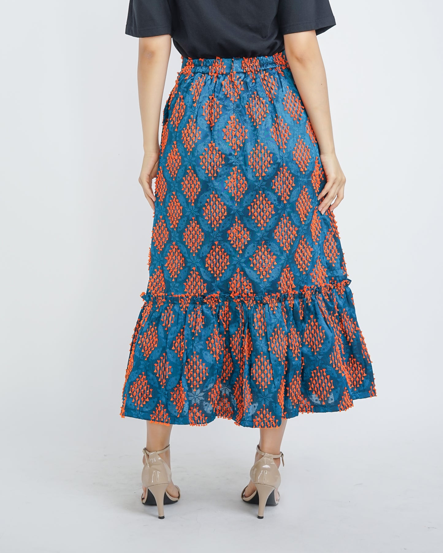 Raya maxi skirt ruffled hem