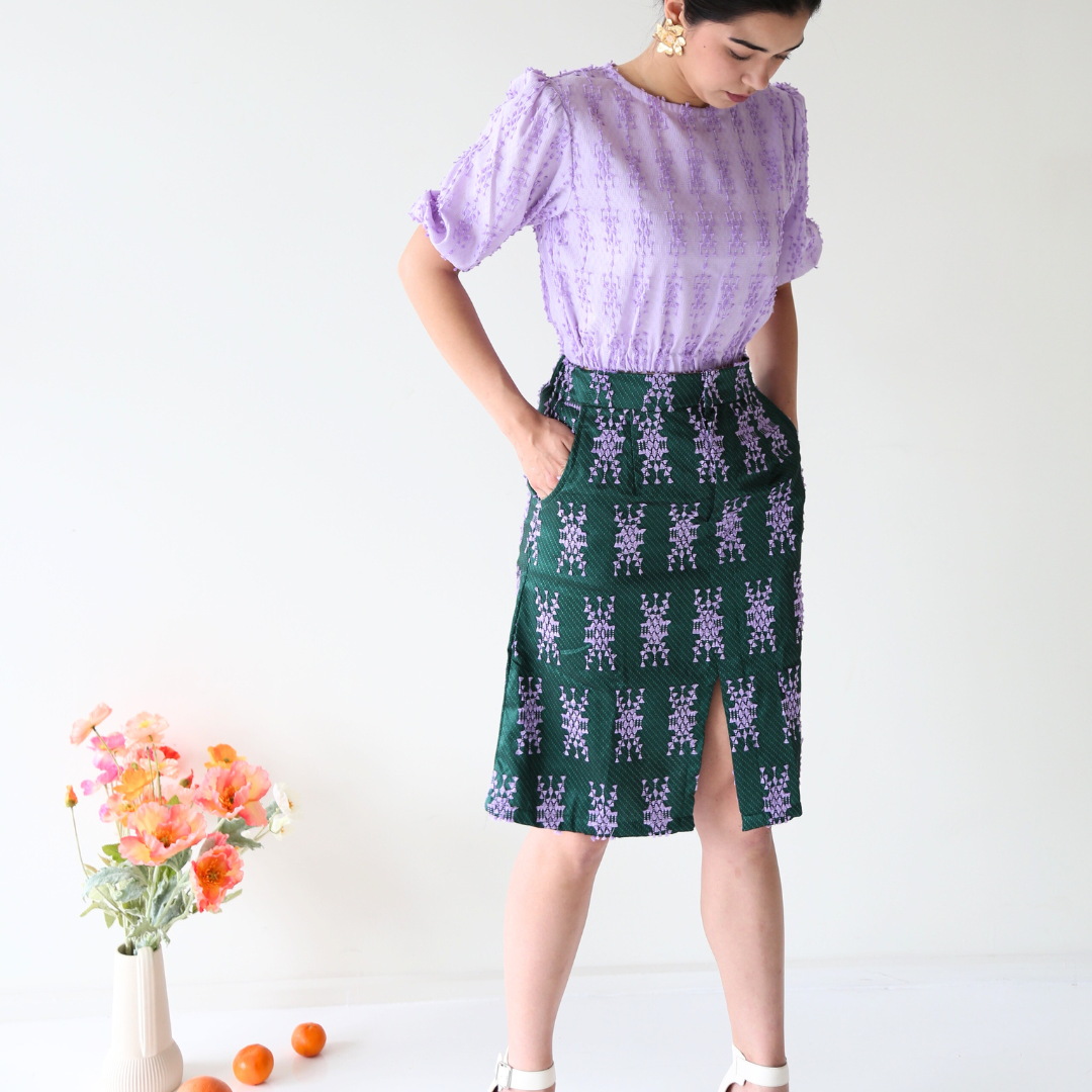 April slit skirt in tenun