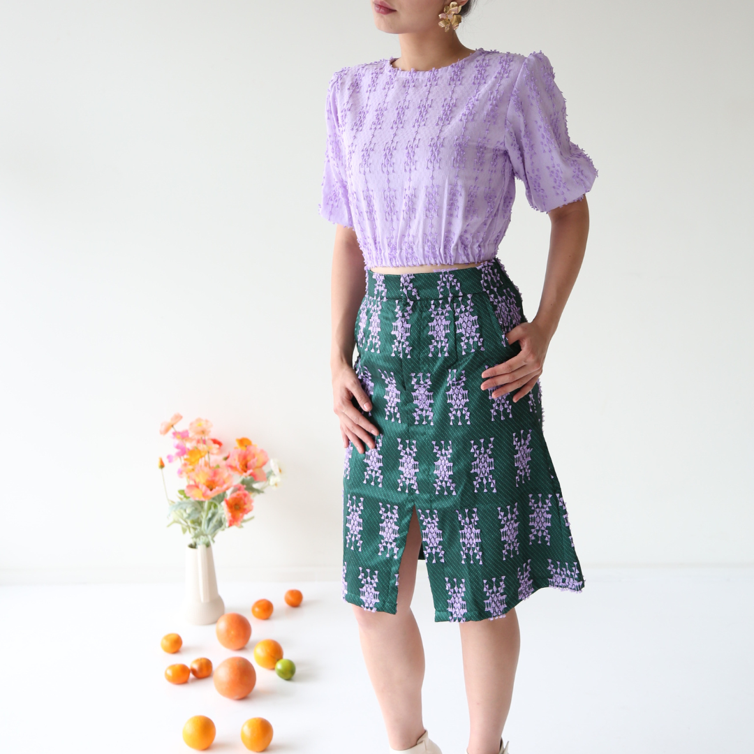 April slit skirt in tenun