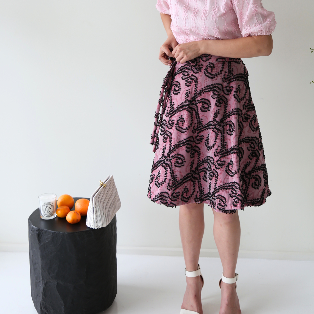 Lilith wrap skirt in tenun