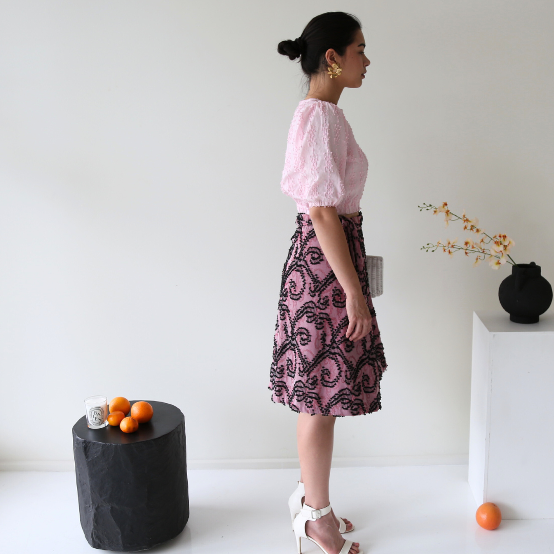 Lilith wrap skirt in tenun