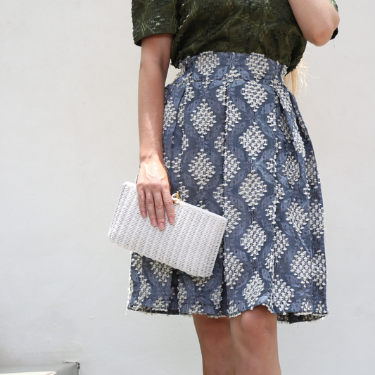 Sabrina high-waisted pleated skirt