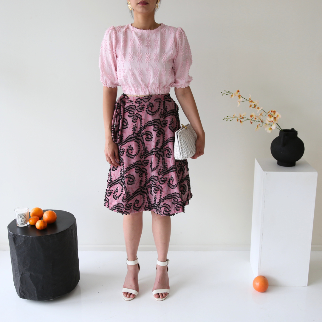 Lilith wrap skirt in tenun