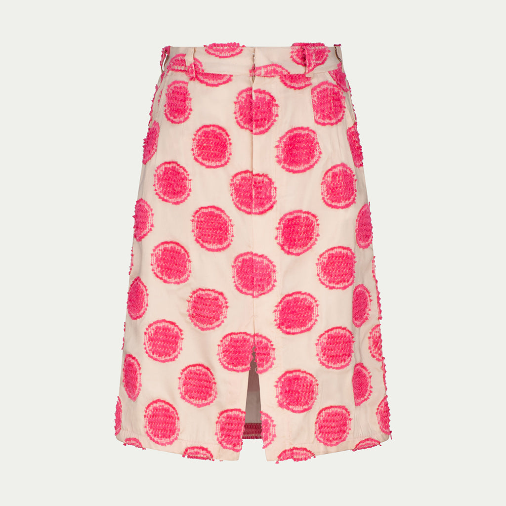 April slit skirt in tenun polka dot
