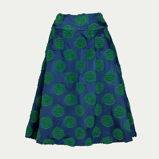 Lydia high-waisted skirt in tenun polka dot