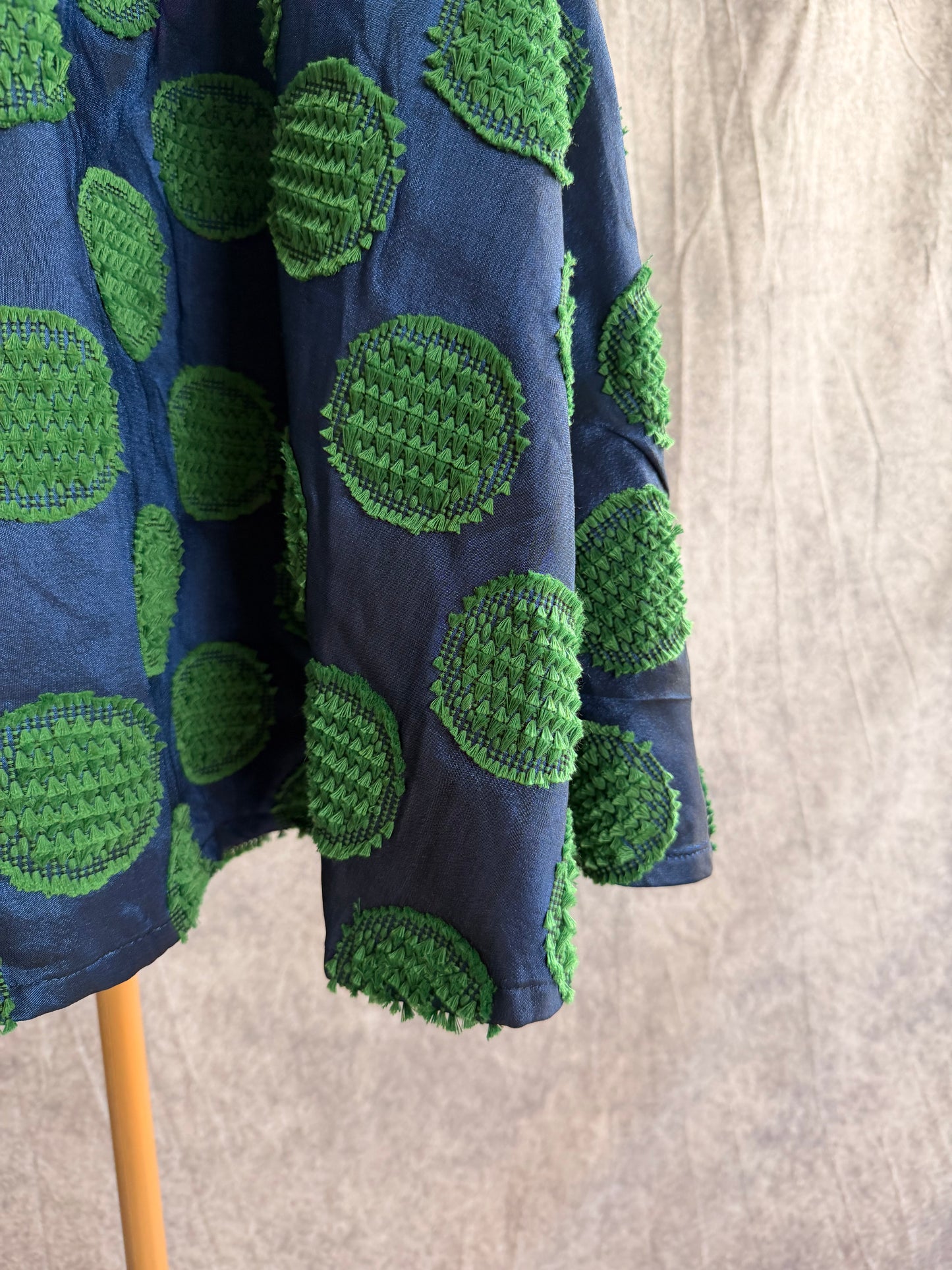 Lydia high-waisted skirt in tenun polka dot