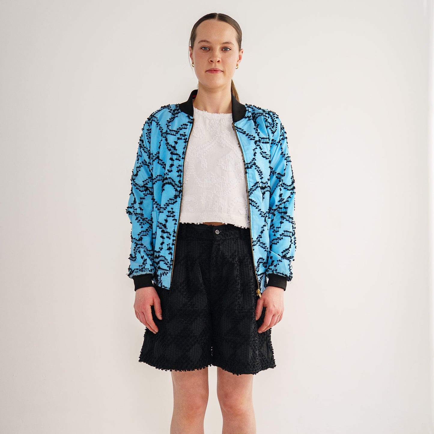 Ruping bomber jacket in tenun