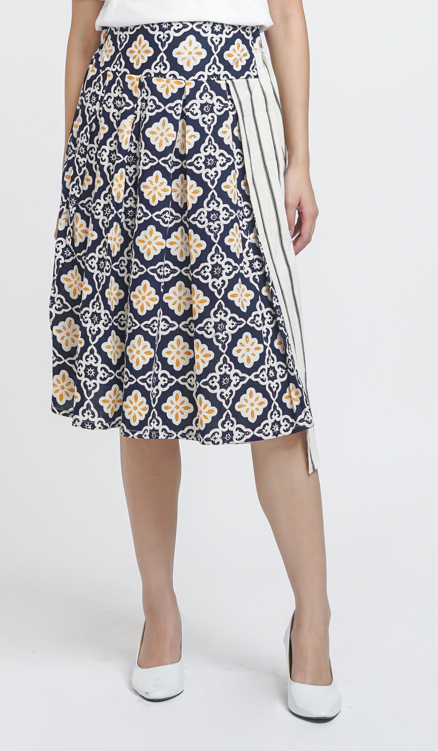 Kirana geometrical batik lurik skirt