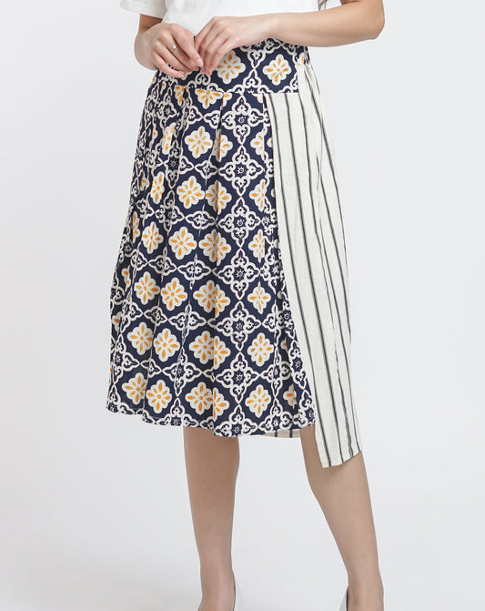 Kirana geometrical batik lurik skirt