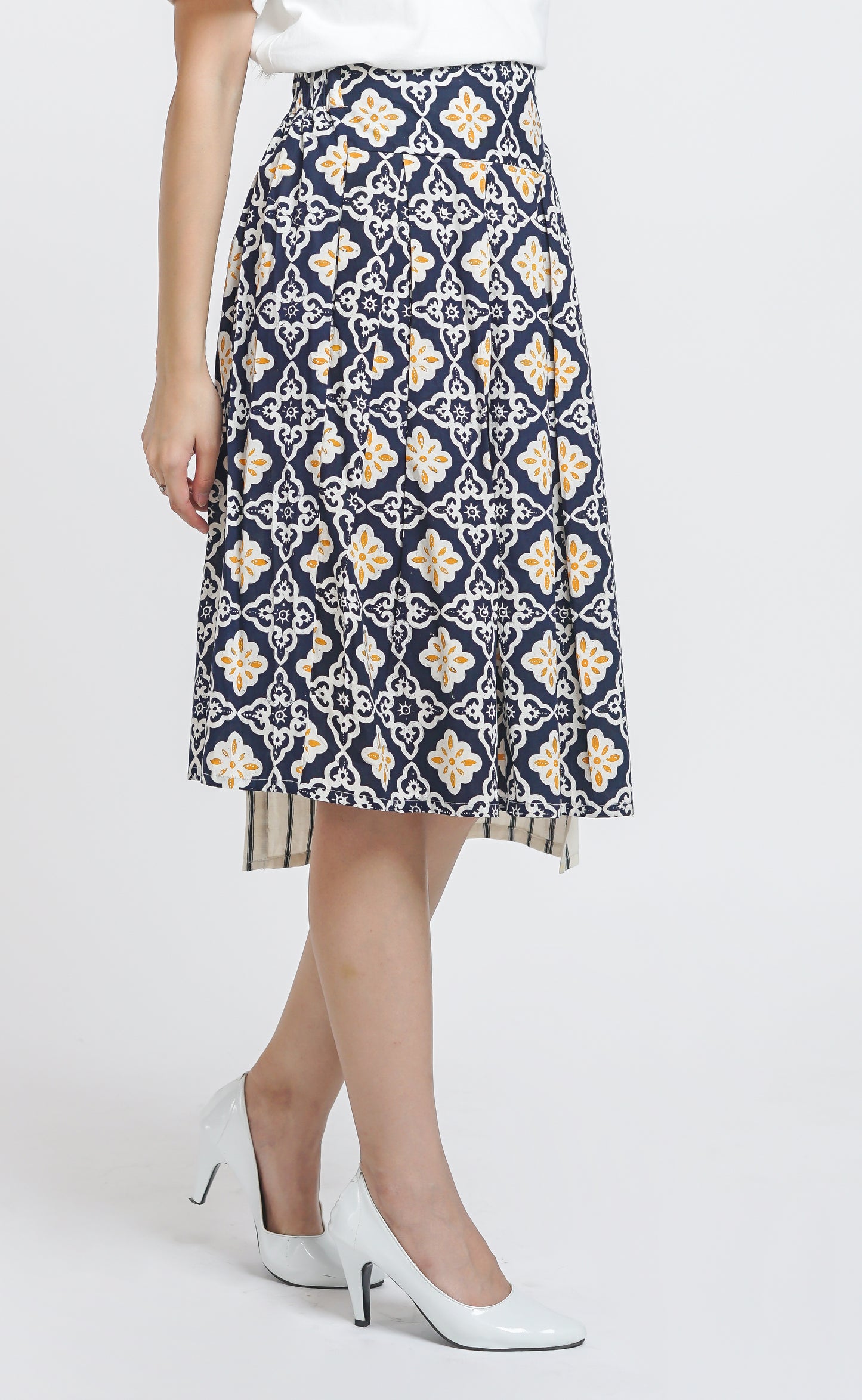 Kirana geometrical batik lurik skirt