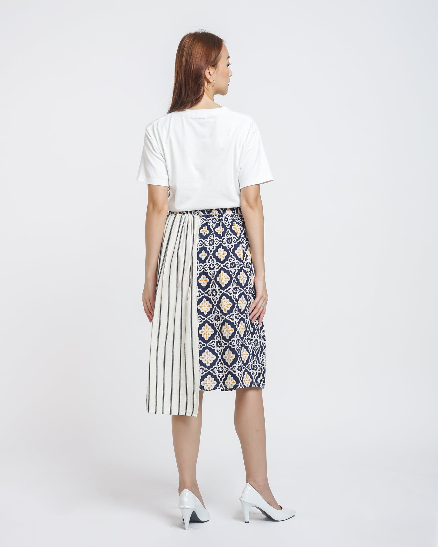 Kirana geometrical batik lurik skirt